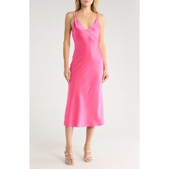 Alice + Olivia Dresses & Skirts - Alice + Olivia Wild pink Kiro Satin Slip dress size 2 NWOT